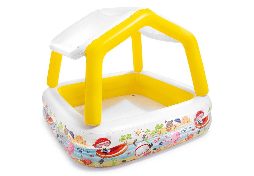 ALBERCA INFLABLE CON TECHO 1.57M X 1.57M X 1.22M INTEX 