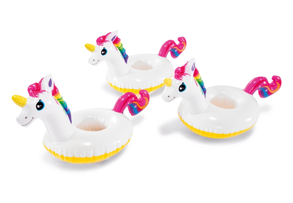 PORTA BEBIDAS EN FORMA DE UNICORNIO INTEX